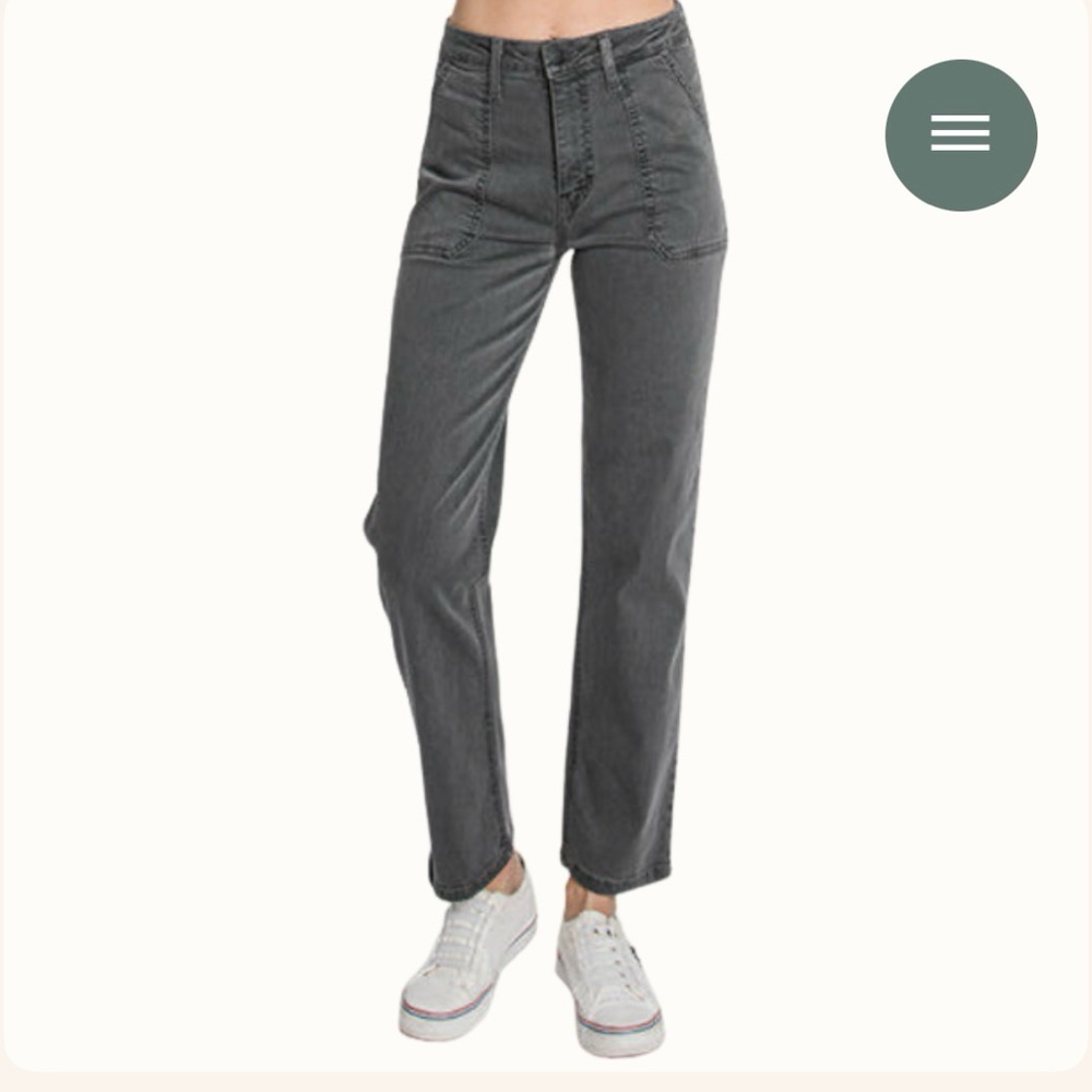 High Rise Charcoal Jeans for Women